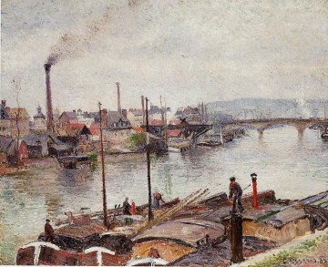 カミーユ・ピサロ Painting - ルーアンの港 2 1883年 カミーユ・ピサロ